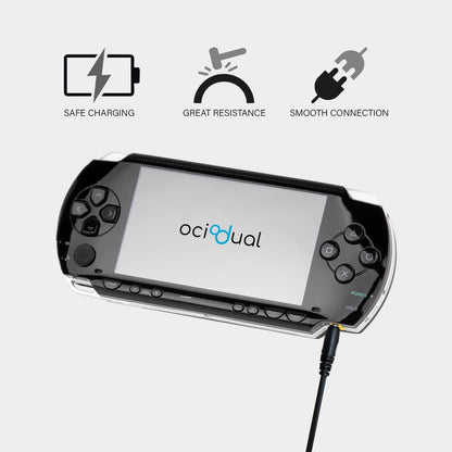 Cable Cargador USB DC Cable de Carga Compatible con PSP 1000 PSP 2000 PSP 3000, Altavoces, Camaras de Seguridad, Cargador