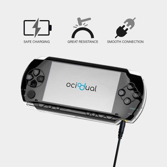 Cable Cargador USB DC Cable de Carga Compatible con PSP 1000 PSP 2000 PSP 3000, Altavoces, Camaras de Seguridad, Cargador