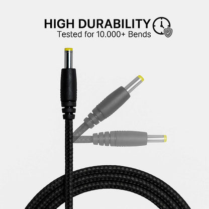 Cable Cargador USB DC Cable de Carga Compatible con PSP 1000 PSP 2000 PSP 3000, Altavoces, Camaras de Seguridad, Trenzado