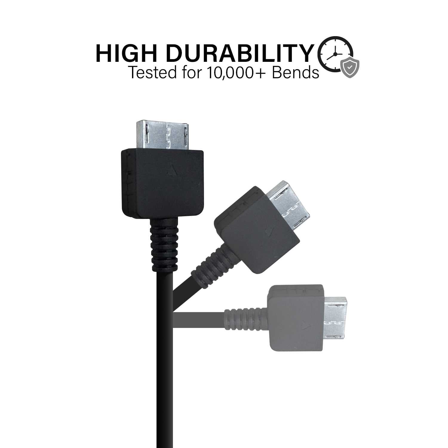 Cable Cargador USB Compatible con PSP Vita, PSV1000, Cable 2 en 1, Cable de Datos Sincronización 5V, 2A, USB 2.0, Negro 1,2m