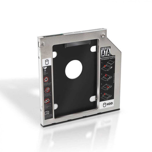 Adaptador Disco Duro de 7 mm para Unidad óptica Portátil DE 9.5 mm, Color Plata