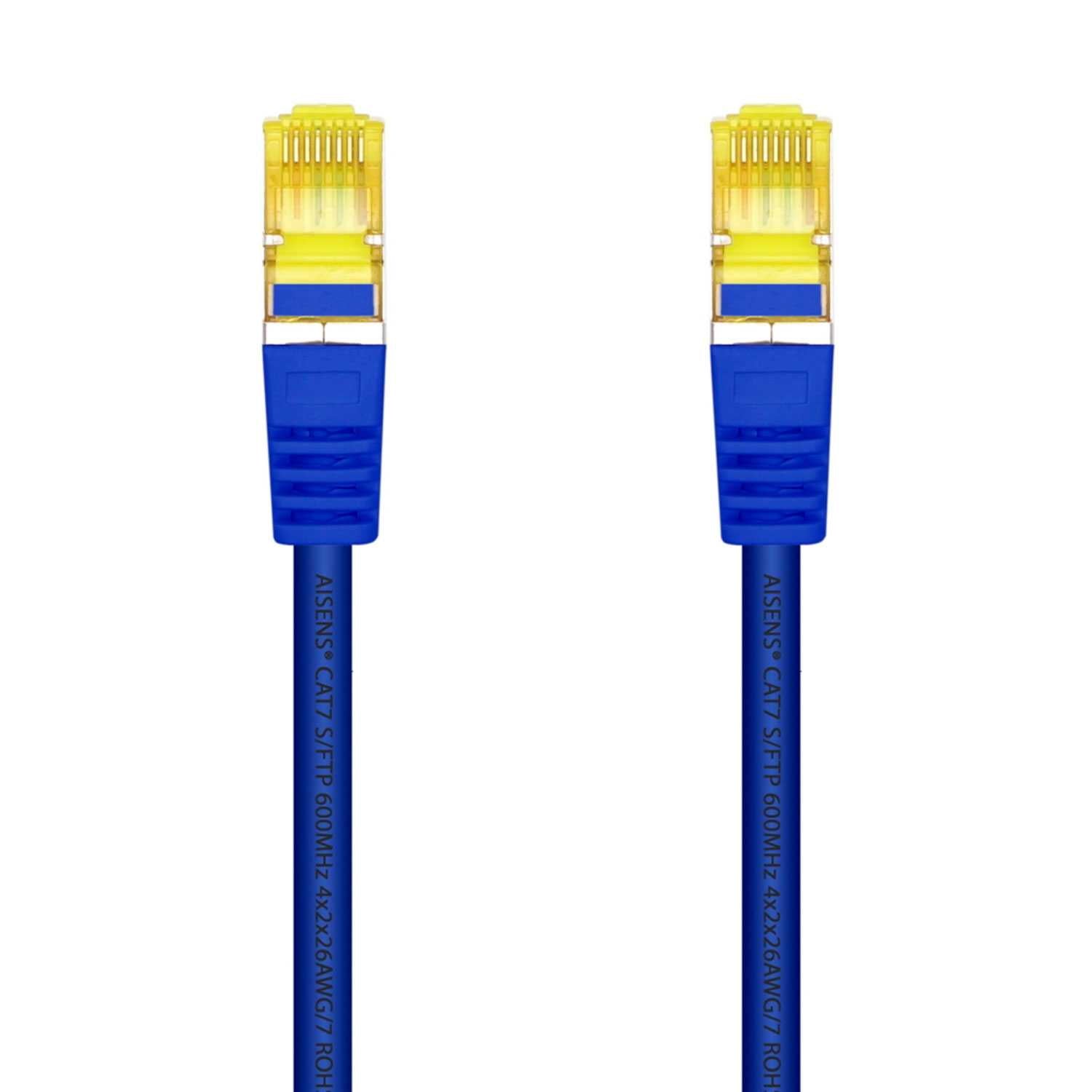 Aisens Cable de Red Latiguillo RJ45 LSZH Cat.7 600 MHz S/FTP PIMF AWG26, Azul, 1m