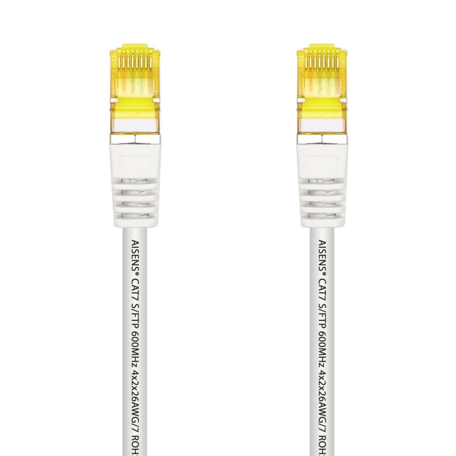 AISENS Cable de red Cat.7, 600 MHz S/FTP PIMF AWG26, Blanco,  2m