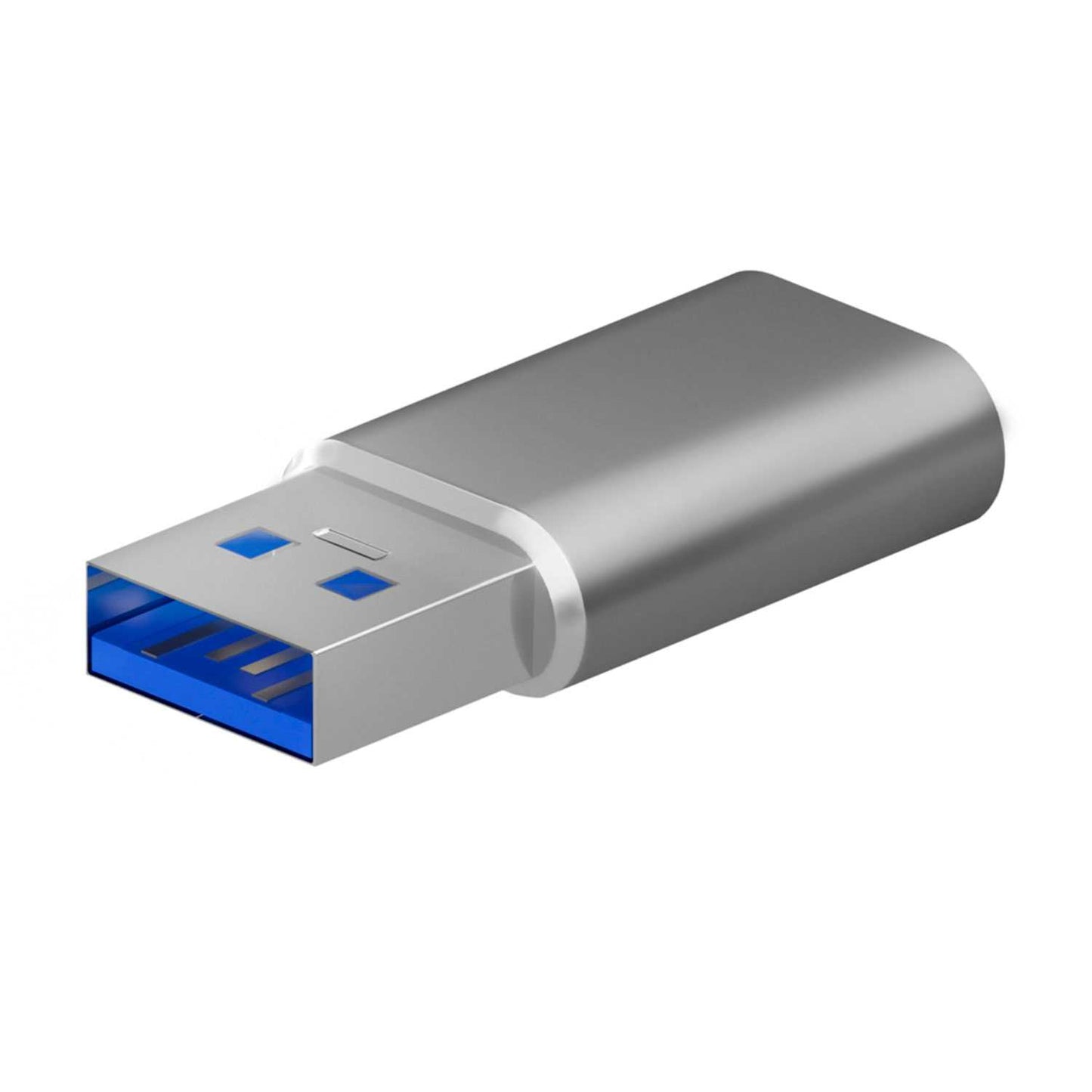 Aisens Mini adaptador USB 3.2 Gen 2 / USB 2.0 3A, Tipo USB-C/H-A/M, Gris