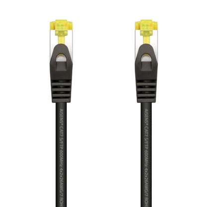 Aisens Cable de Red Latiguillo RJ45 LSZH Cat.7 600 MHz S/FTP PIMF AWG26, Negro, 0.5m