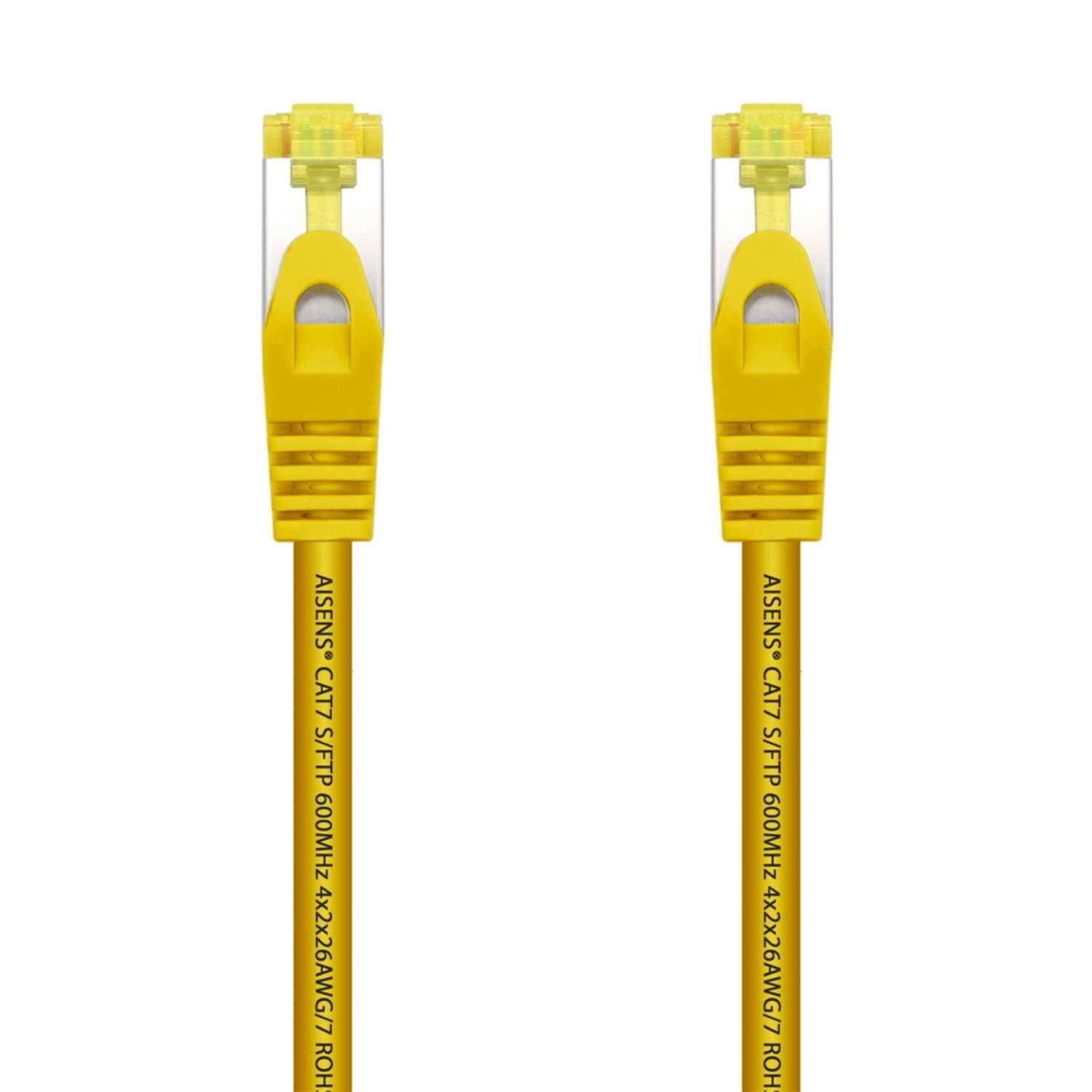 Aisens Cable de Red RJ45 LSZH Cat.7 600 MHz S/FTP PIMF AWG26, Amarillo, 2m