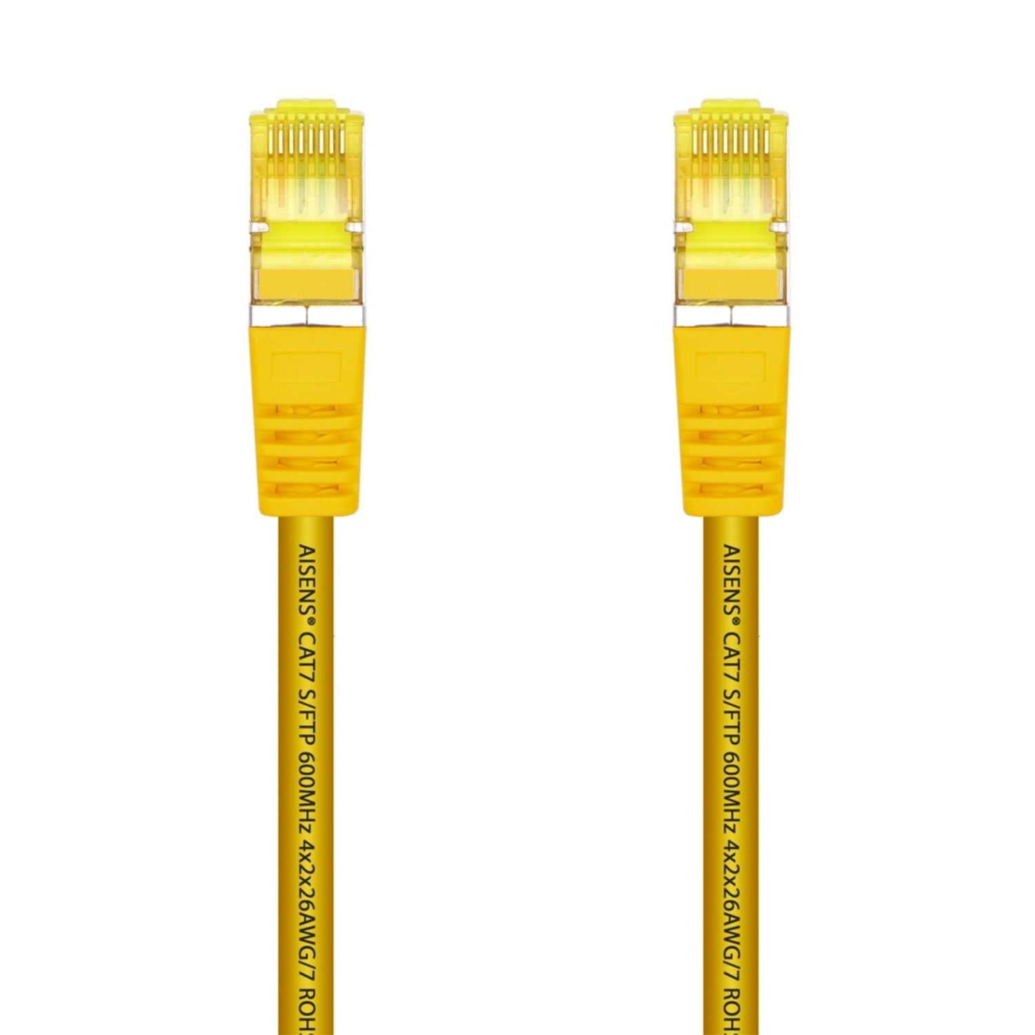 Aisens Cable de Red RJ45 LSZH Cat.7 600 MHz S/FTP PIMF AWG26, Amarillo, 2m