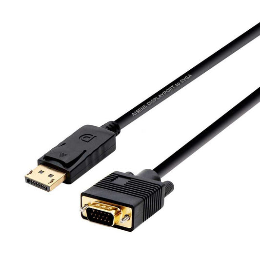 Aisens Cable conversor DisplayPort a VGA, DP Macho a VGA Macho, Negro, 2.0m