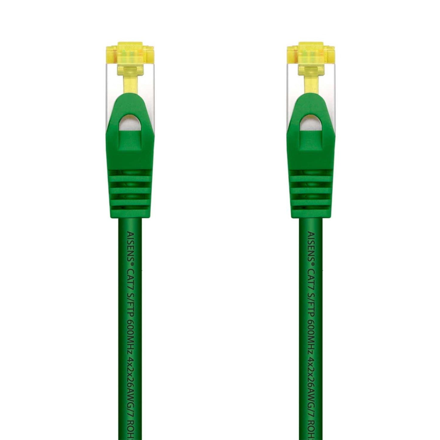 Aisens Cable de red latiguillo RJ45 LSZH Cat.7 600 MHz S/FTP PIMF AWG26, verde, 25cm