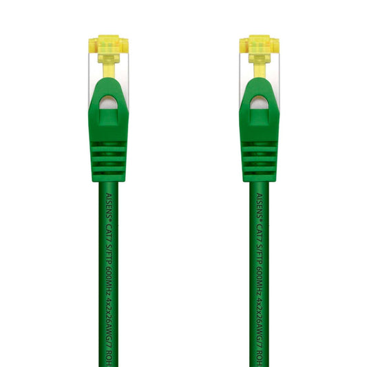 Aisens Cable de red latiguillo RJ45 LSZH Cat.7 600 MHz S/FTP PIMF AWG26, verde, 25cm