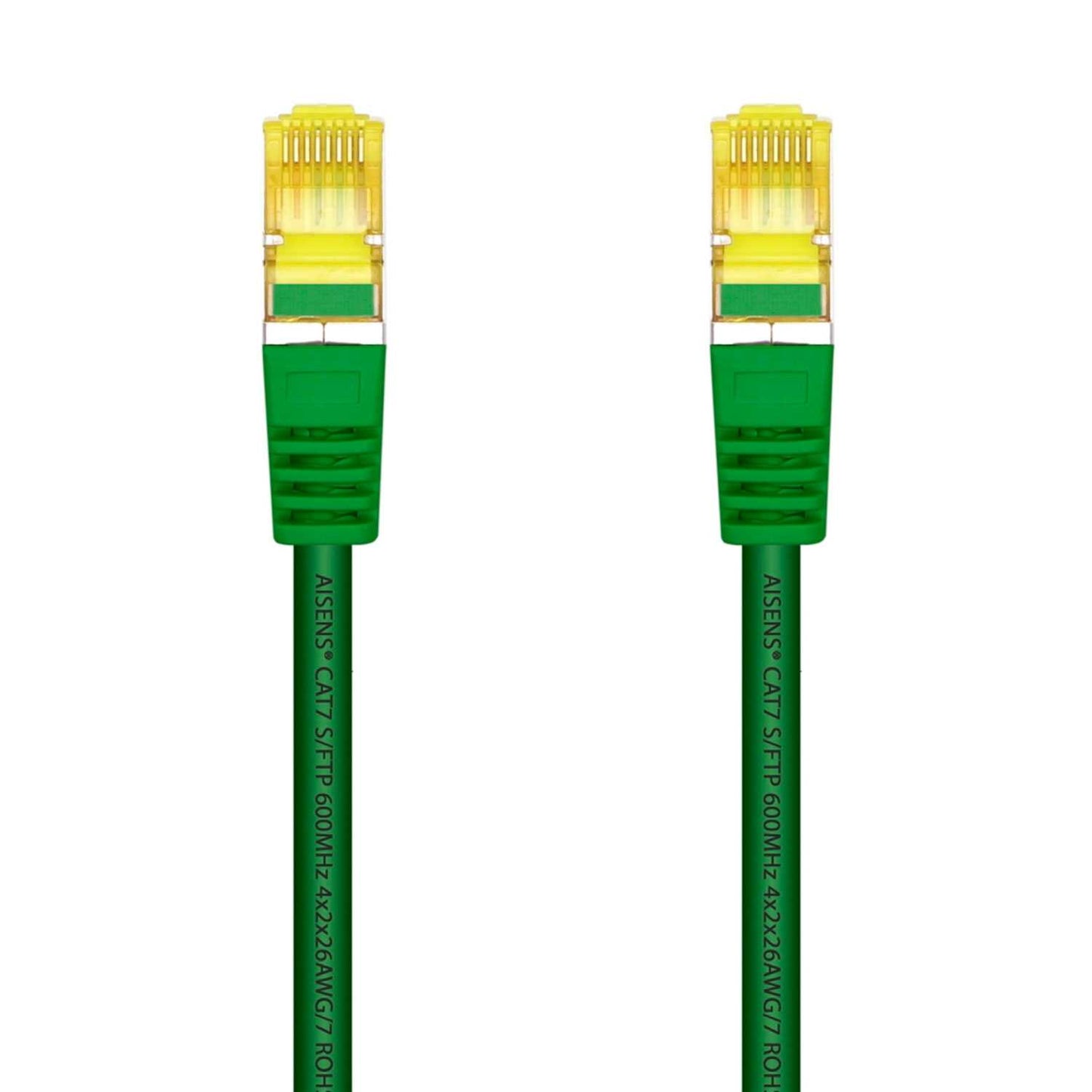 Aisens Cable de red latiguillo RJ45 LSZH Cat.7 600 MHz S/FTP PIMF AWG26, verde, 25cm