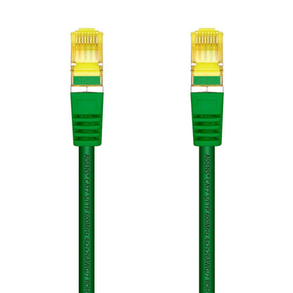 Aisens Cable de red latiguillo RJ45 LSZH Cat.7 600 MHz S/FTP PIMF AWG26, verde, 25cm