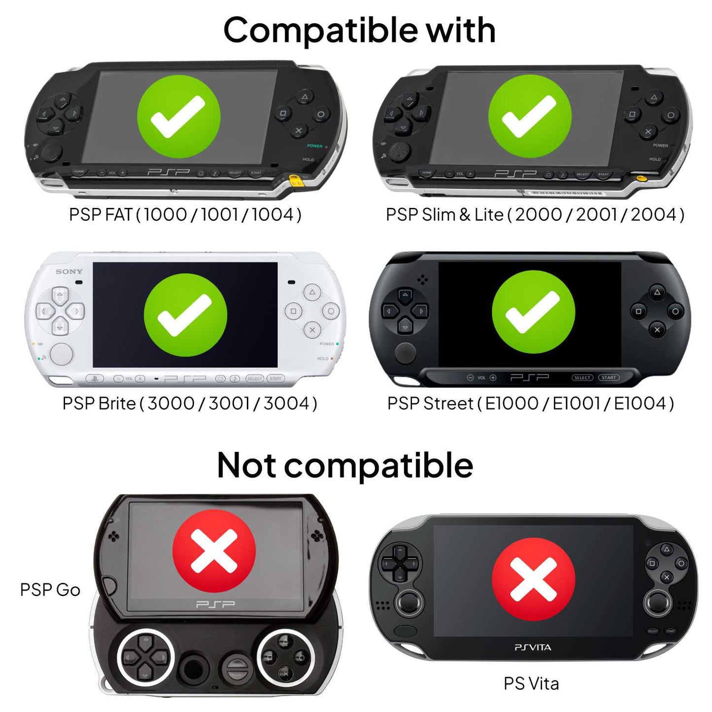 Cargador de Red AC Corriente Enchufe Europeo Negro Compatible con PSP FAT Slim Street 1000 2000 3000 Alimentador de Pared Transformador EU