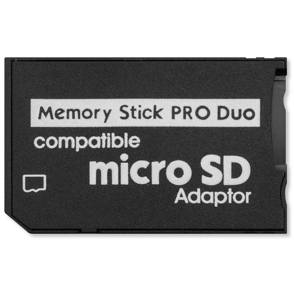 Adaptador Negro de Una Ranura Micro SD/TF 64GB a Memory Stick PRO Duo MS Convertidor Conversor para Consola PSP Cámara