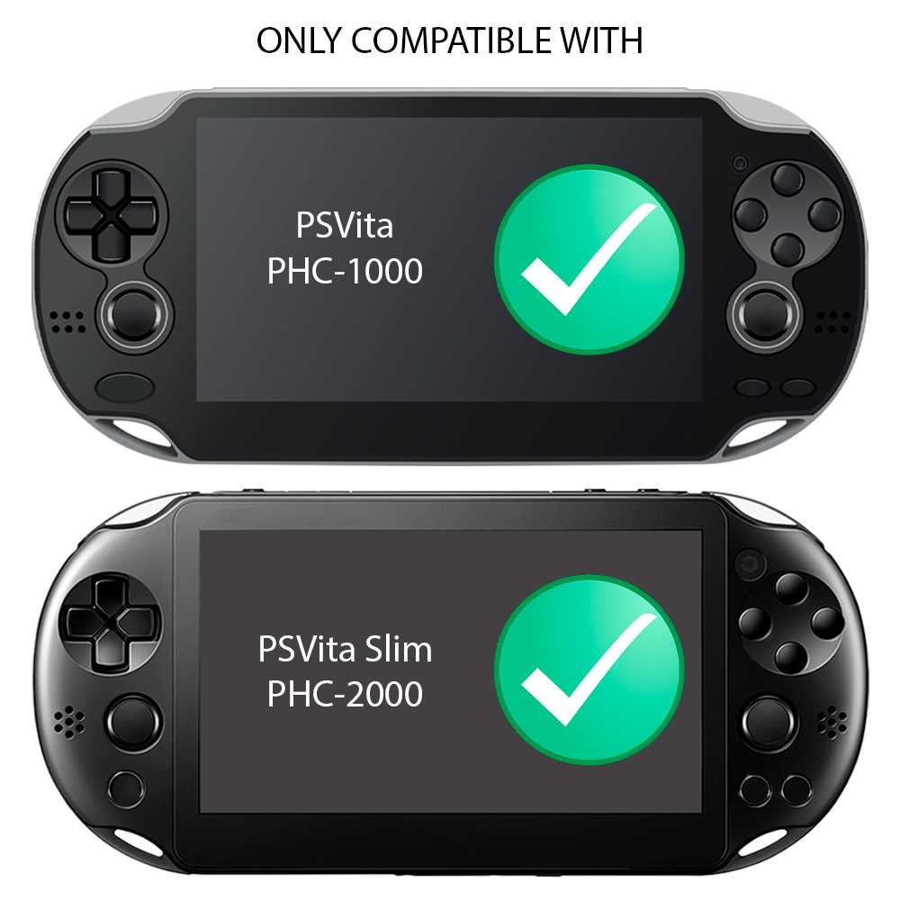 Protector de Pantalla Plástico PET Compatible con Consolas PSVita PHC-1000 Vita Slim 2000 Lámina Protectora Film