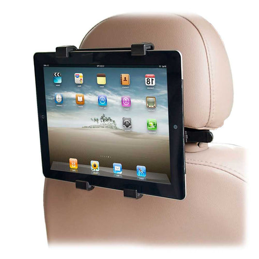 Soporte Reposacabezas Coche Universal para Tablets de 7 8 9 10 11 Pulgadas Negro Fijador Ajustable Regulable Asiento