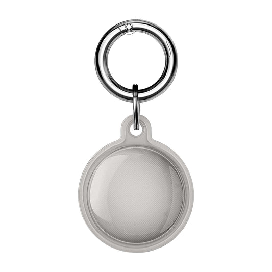 Funda Protectora TPU Flexible Llavero Antigolpes 360 Compatible con AirTag Gris Cubierta Antiperdida Sumergible