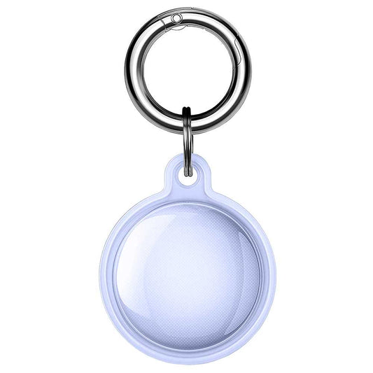 Funda Protectora TPU Flexible Llavero Antigolpes 360 Compatible con AirTag Azul Cubierta Antiperdida Sumergible