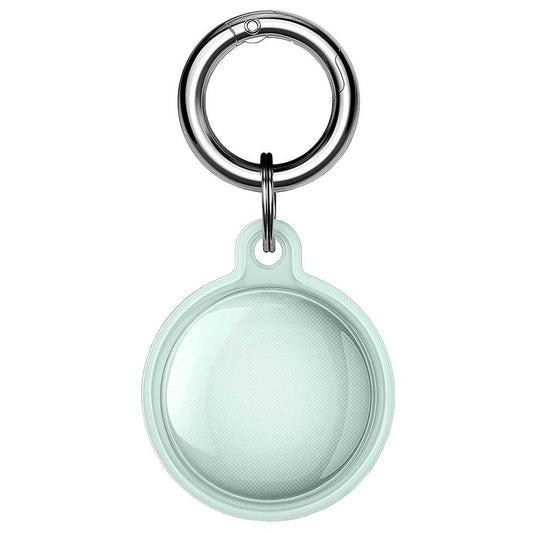Funda Protectora TPU Flexible Llavero Antigolpes 360 Compatible con AirTag Verde Cubierta Antiperdida Sumergible