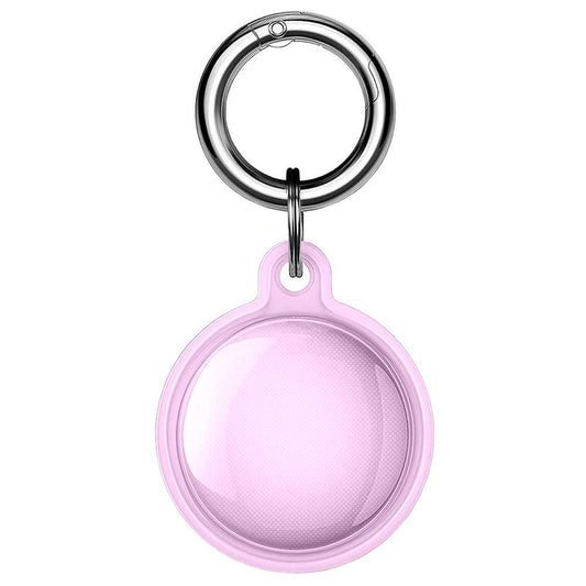 Funda Protectora TPU Flexible Llavero Antigolpes 360 Compatible con AirTag Rosa Cubierta Antiperdida Sumergible
