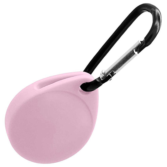 Funda Protectora de Silicona Suave Elástica Blanda Llavero Compatible con AirTag Rosa Cubierta Goma Gel Flexible