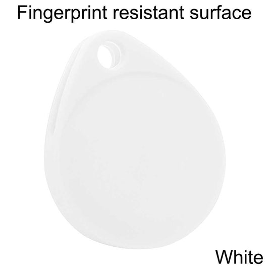 Funda Protectora de Silicona Suave Elástica Blanda Llavero Compatible con AirTag Blanco Cubierta Goma Gel Flexible