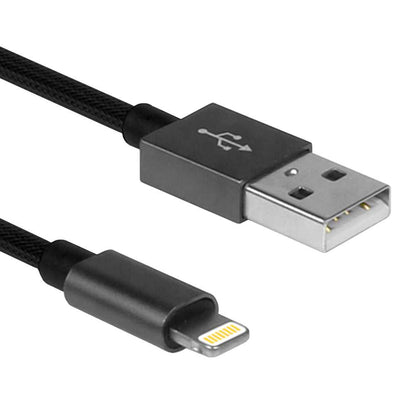 A-BST Cable 1m USB Tipo A Lightning 8P Carga+Datos Certificado MFi Negro Compatible con iPhone 14 14 Pro 13 12 11 iPad Pro 002-B