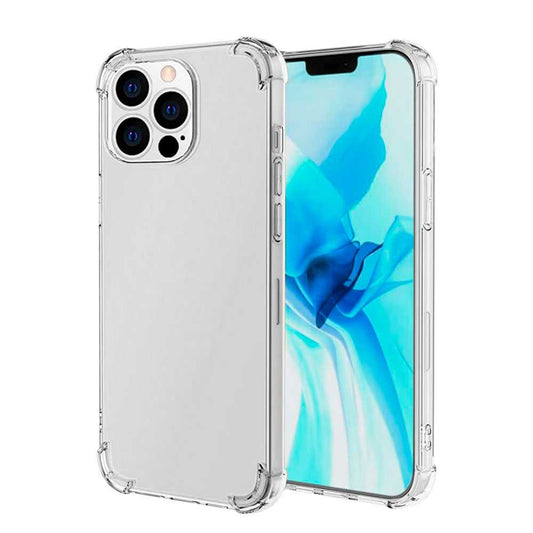 Funda de TPU para iPhone 14 Pro, Carcasa Flexible con Esquinas Reforzadas Antigolpes, Protección en Cámaras, Silicona Transparente