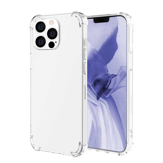 Funda de TPU para iPhone 14 Pro MAX, Carcasa Flexible con Esquinas Reforzadas Antigolpes, Protección en Cámaras, Silicona Transparente