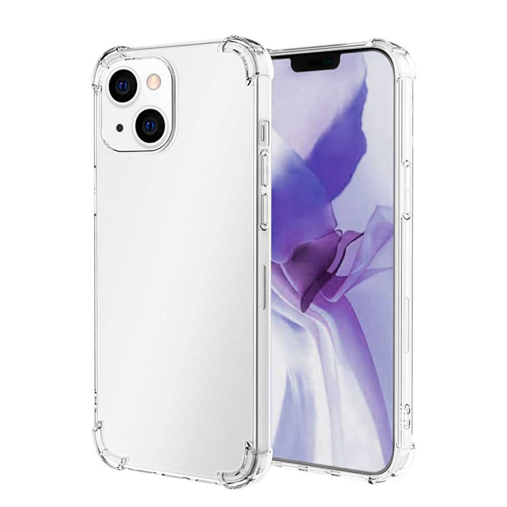 Funda de TPU Compatible con iPhone 13 Mini, Carcasa Flexible con Esquinas Reforzadas Antigolpes, Protección en Cámaras, Silicona Transparente