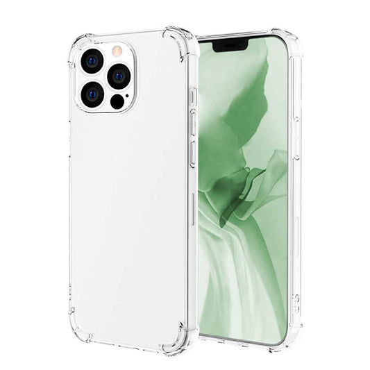 Funda de TPU para iPhone 13 Pro Max, Carcasa Flexible con Esquinas Reforzadas Antigolpes, Protección en Cámaras, Silicona Transparente