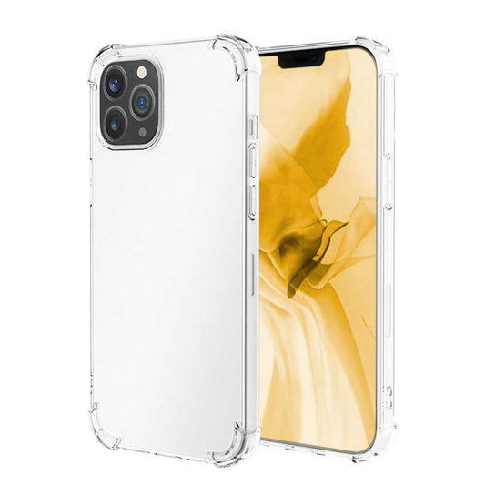 Funda de TPU Compatible con iPhone 12 Pro Max, Carcasa Flexible con Esquinas Reforzadas Antigolpes, Protección en Cámaras, Silicona Transparente