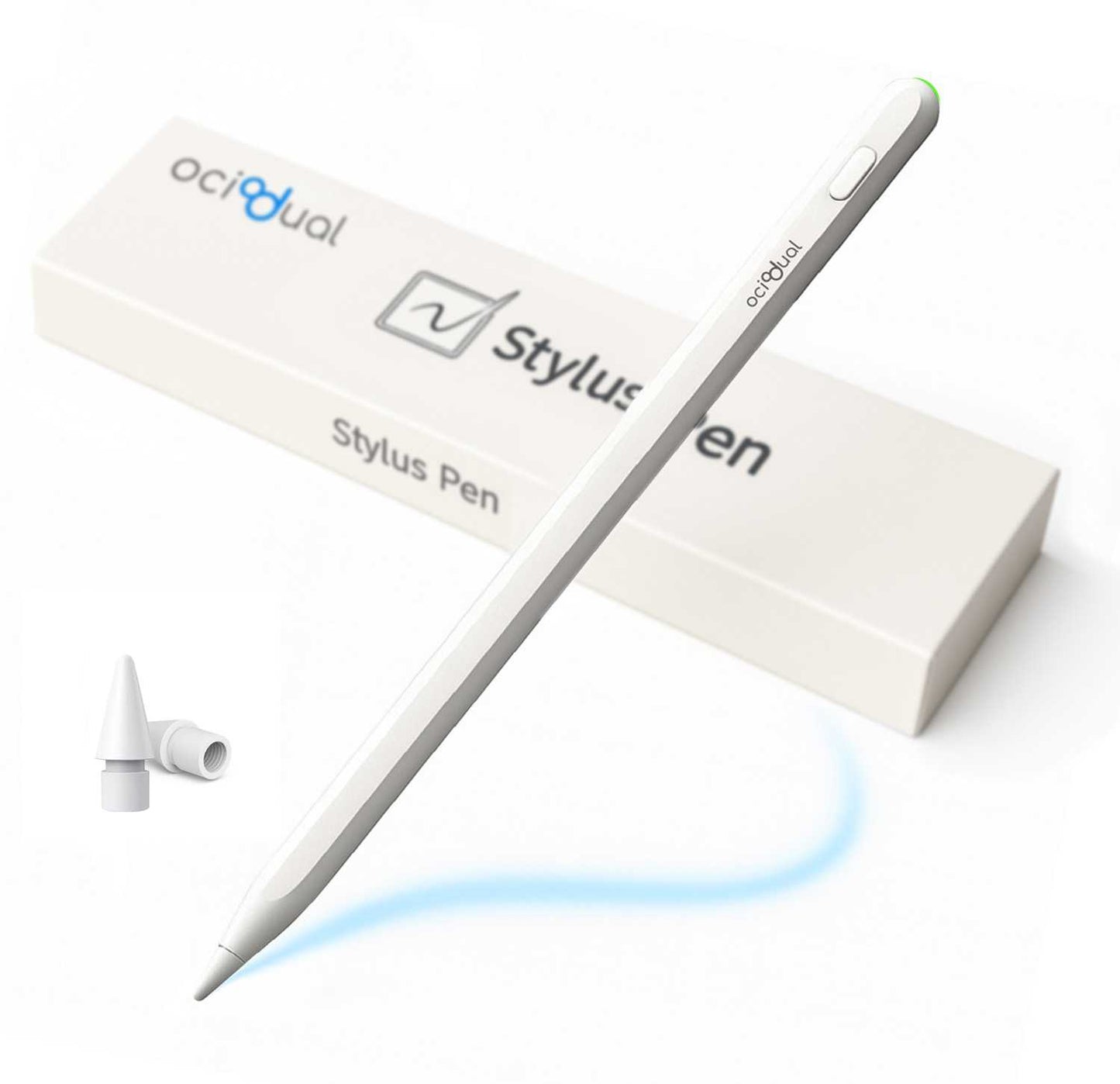 OcioDual Stylus Pen, Lapiz para Tablet, Compatible con iPad 2018 o Superior, Lápiz para Tablet con 3 Puntas, Rechazo de Palma,