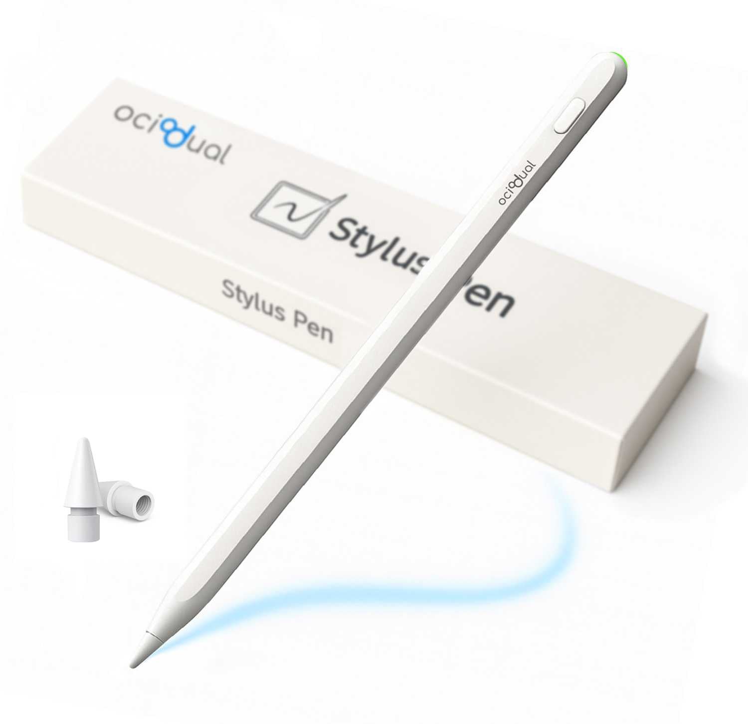 OcioDual Stylus Pen, Lapiz para Tablet, Compatible con iPad 2018 o Superior, Lápiz para Tablet con 3 Puntas, Rechazo de Palma,