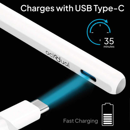 OcioDual Stylus Pen, Lapiz para Tablet, Compatible con iPad 2018 o Superior, Lápiz para Tablet con 3 Puntas, Rechazo de Palma,