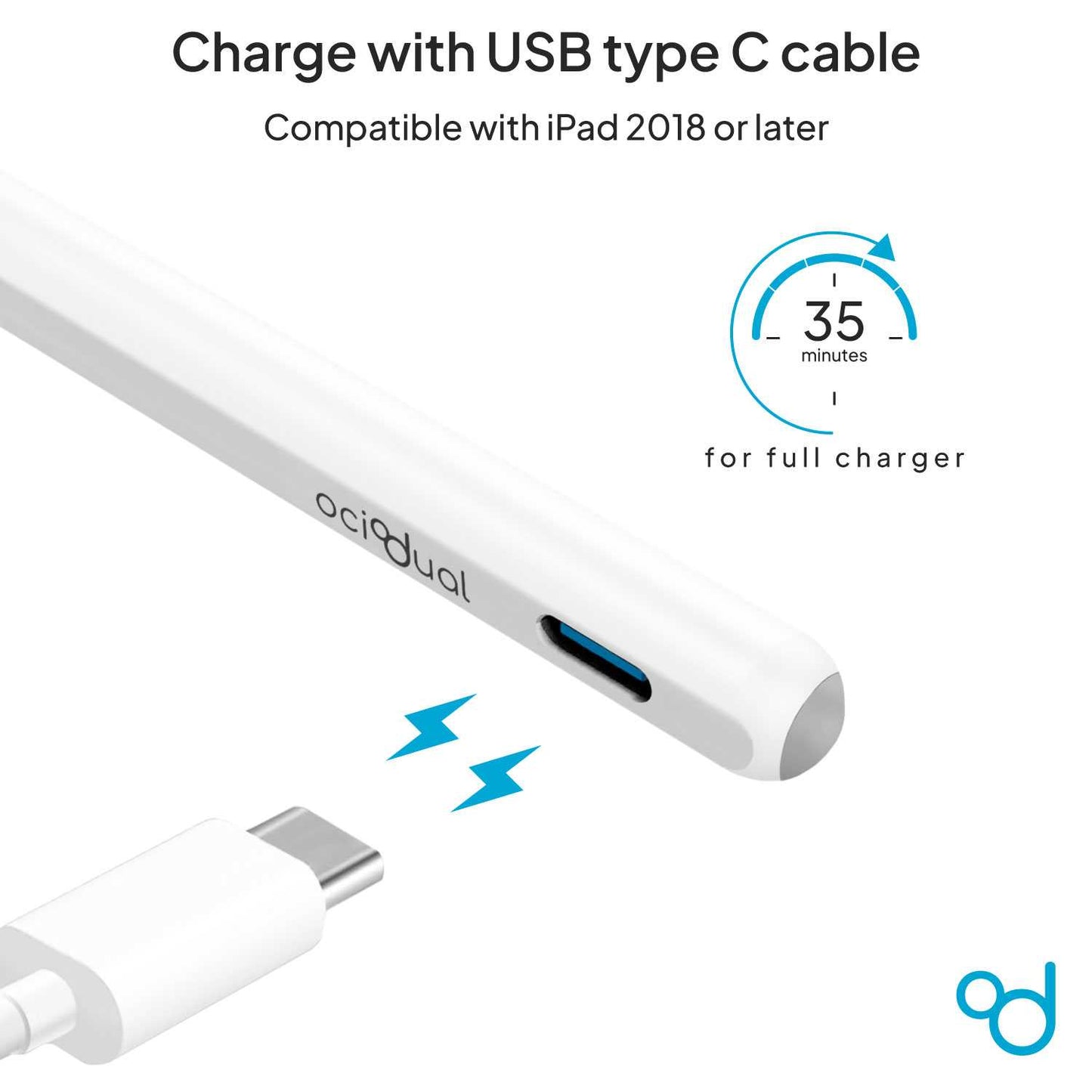 Lápiz para Pantalla Táctil, Lápiz Compatible con dispositivo iPad 2018 a 2024, Stylus Pen con 3 Puntas