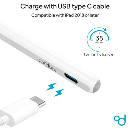 Lápiz para Pantalla Táctil, Lápiz Compatible con dispositivo iPad 2018 a 2024, Stylus Pen con 3 Puntas