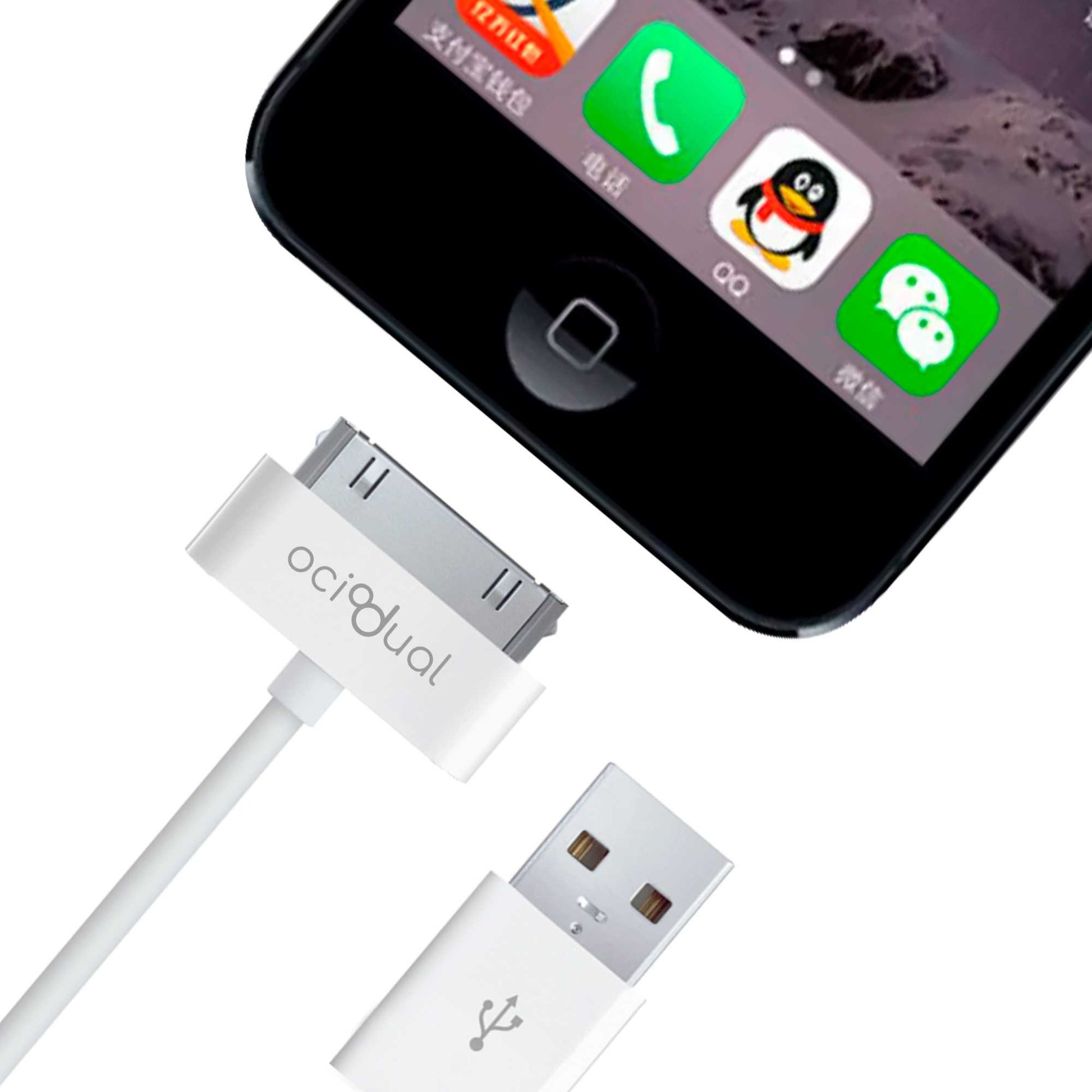 Cable USB 30 Pines 1 Metro Compatible con iPhone 3G/3GS/4/4s, iPad 1/2/3 y iPod