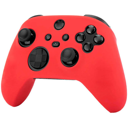 Funda de Silicona Compatible con Mando XBox X/S Roja Antigolpes Anticaídas Goma Polvo Flexible Suave Cubierta Skin