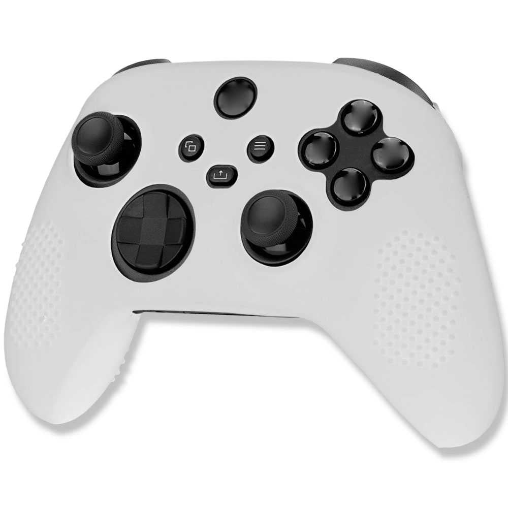 Funda de Silicona Compatible con Mando XBox Serie X/S Translúcida Anti Caídas Golpes Goma Polvo Flexible Suave