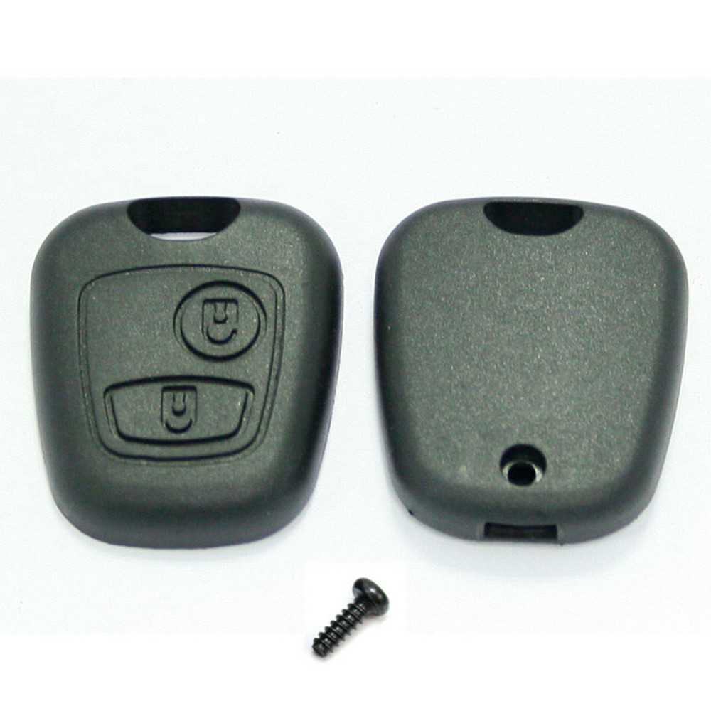 Funda de Remplazo ABS Sin Logo ni Llave Espadin Key Compatible con Peugeot 307 406 Carcasa Rígida Mando a Distancia