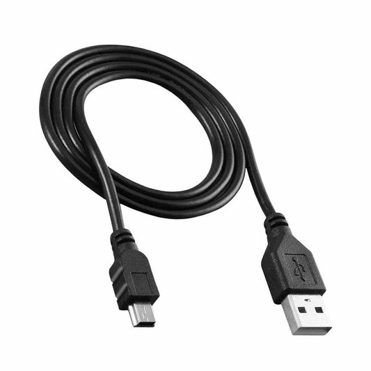 Cable USB 2.0 Tipo A a Mini Tipo B 4P 4 Pin Macho 70cm Negro para Cargar MP3 MP4 MP5 Camaras Digitales GPS GoPro Hero 3