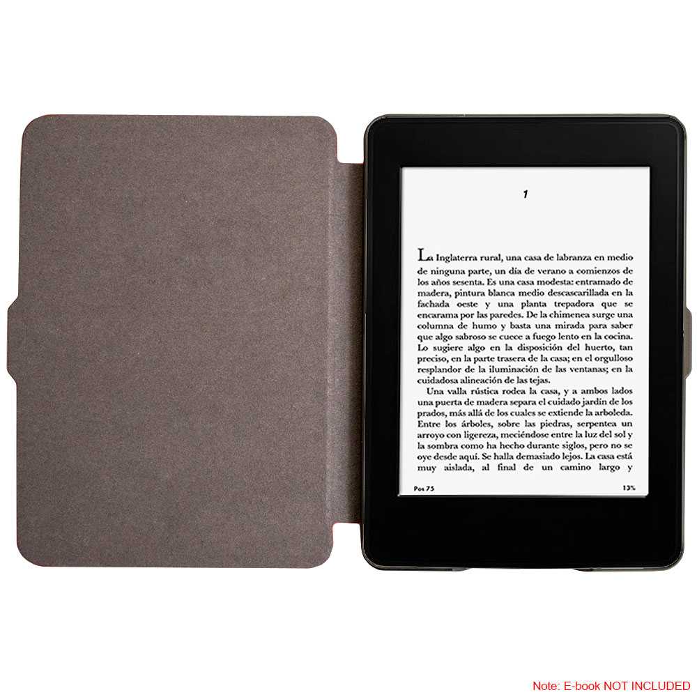 Funda Con Tapa Cierre Magnético Cuero Sintetico para Kindle Paperwhite 3/2/1 G.7/6/5 Roja