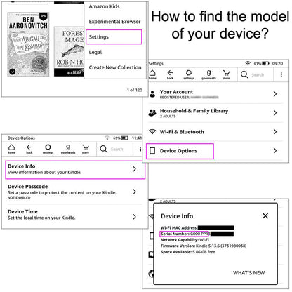 Funda Con Tapa Cierre Magnético Cuero Sintetico para Kindle Paperwhite 3/2/1 G.7/6/5 Roja