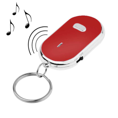 Llavero Encuentra Llaves Anti Pérdida Emite Sonido con Botón para Luz LED Key Rojo Busca Linterna Key Finder Sonoro