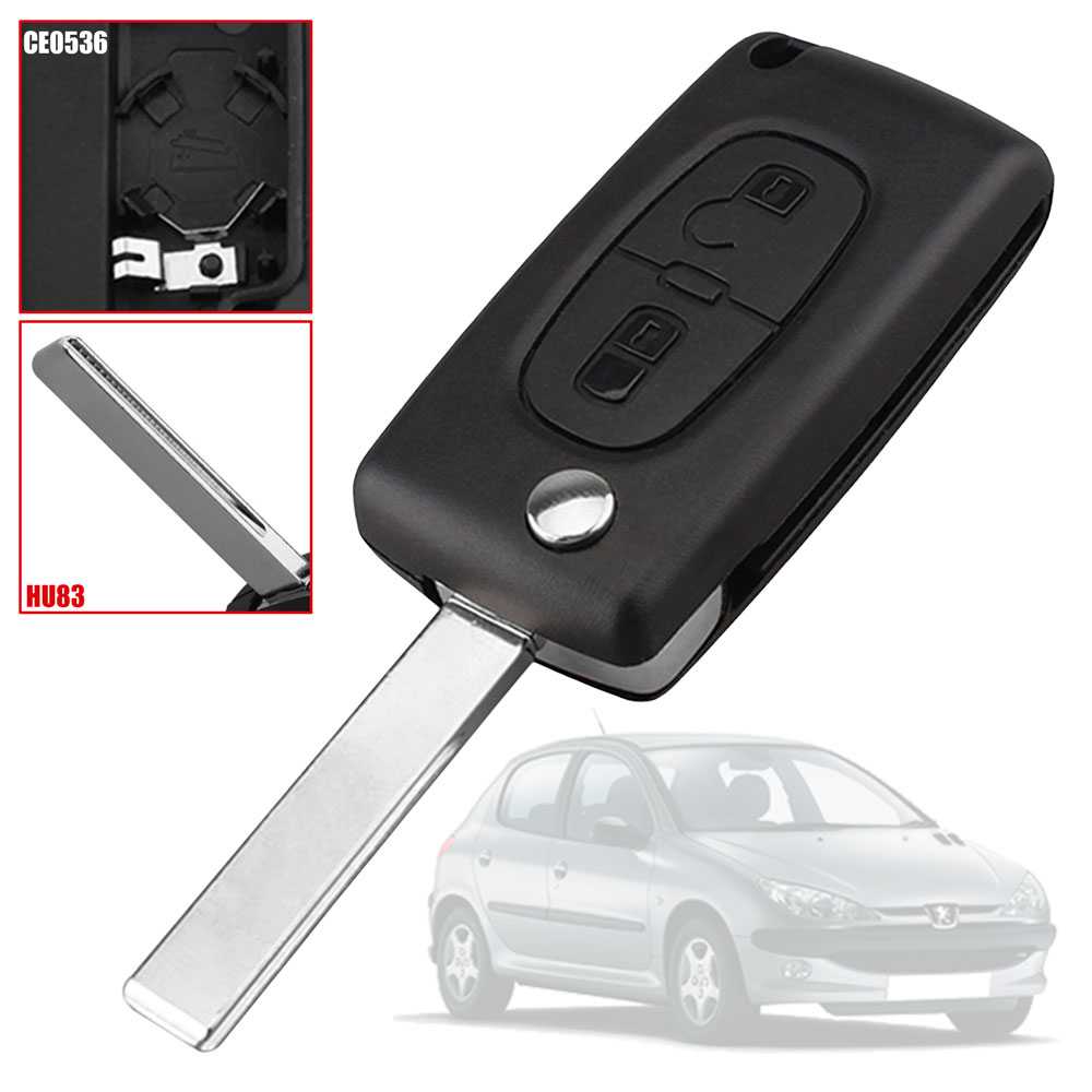 Mando Llave Funda Carcasa CE0536 HU83 Key Case para Peugeot 206 207 306 307 308 407 607 806, Citroen C2 C3 C4 C5 C6