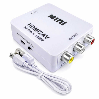 Convertidor de Señal HDMI Digital a AV RCA Analógica Transformador Adaptador Conversor Audio Video con Escalador