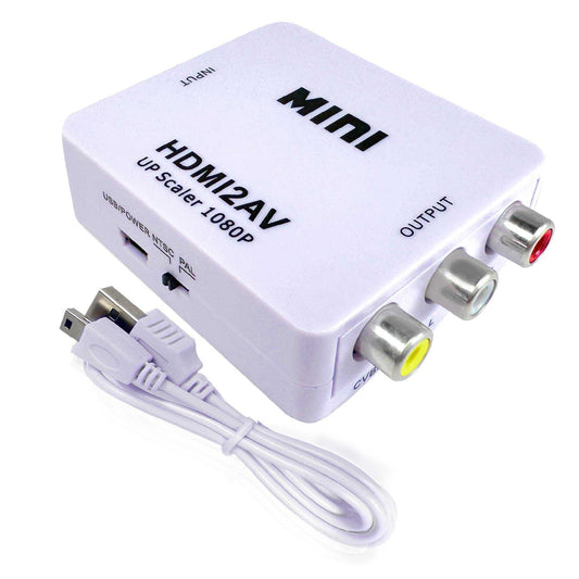 Convertidor de Señal HDMI Digital a AV RCA Analógica Transformador Adaptador Conversor Audio Video con Escalador