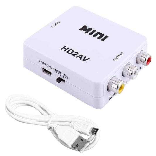 Convertidor de Señal HDMI Digital a AV RCA Analógica Transformador Adaptador Conversor Audio Video con Escalador