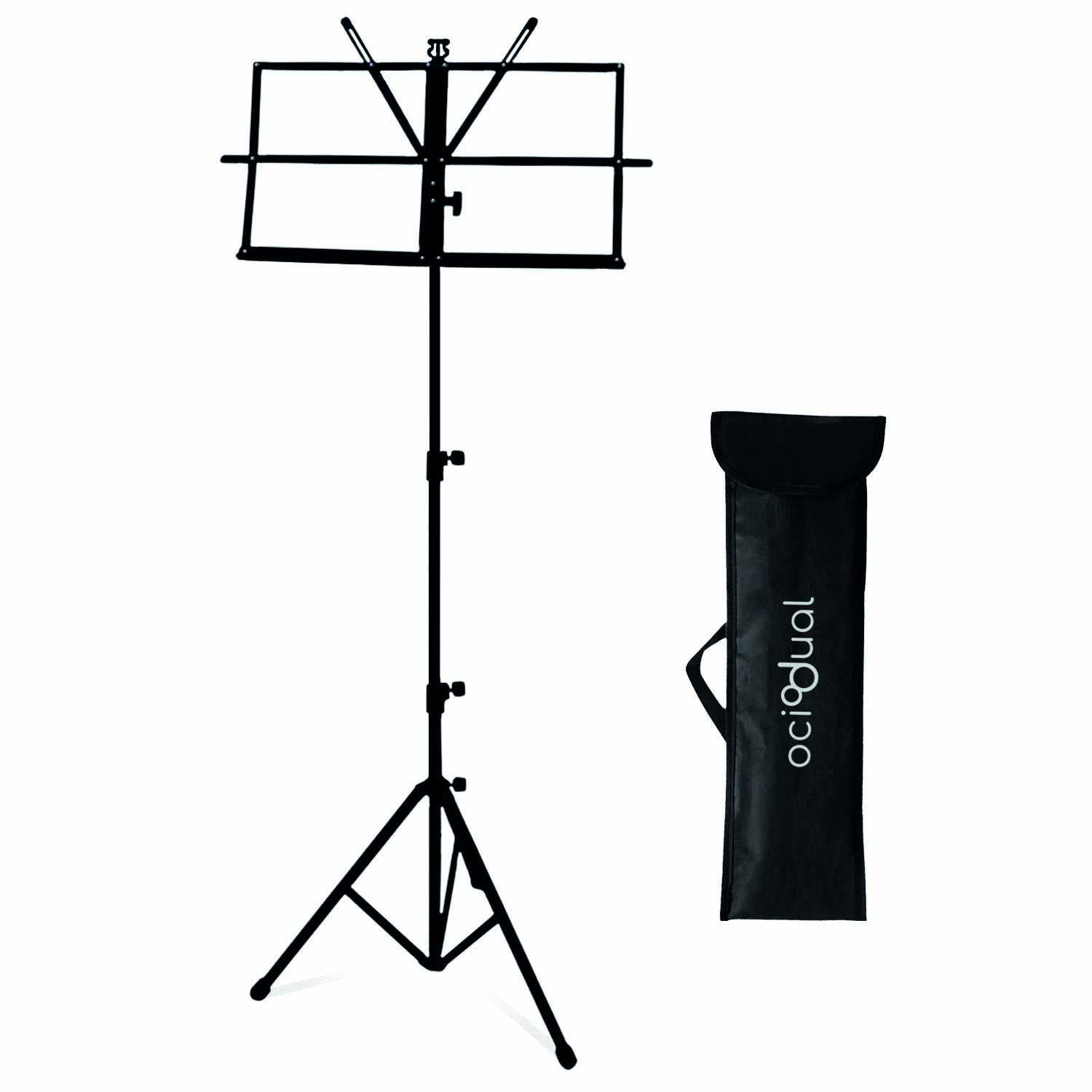 Atril Musica, Tripode, Atril Partituras, Soporte Portatil, Atril Plegable con Bolsa de Transporte, Orquesta, Faristol